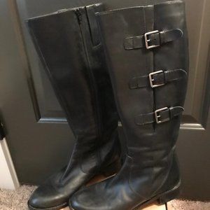 Ecco Black leather boots, size 10